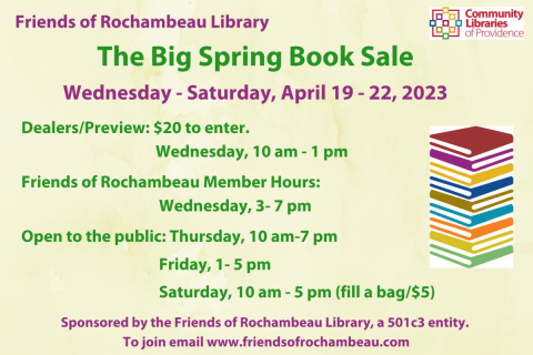 Friends of Rochambeau Library Big Spring Book Sale- Friends' Member Hours