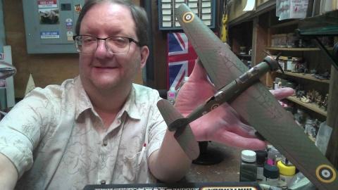 Alan with Vickers Wellesley model by Matchbox