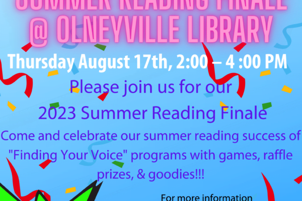 Summer Reading 2023 Finale @ Olneyville Library