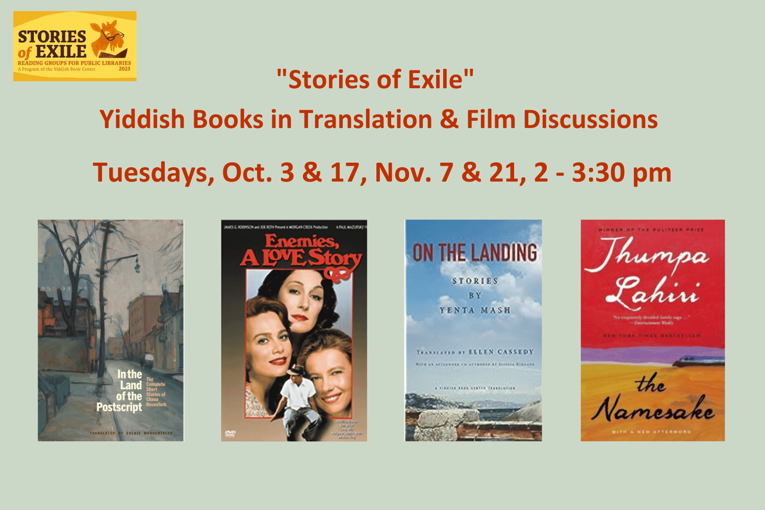 Stories of Exile: Yiddish Literature Translation and Movie Discussions