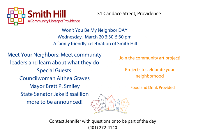 Smith Hill Library: Won't You Be My Neighbor Day