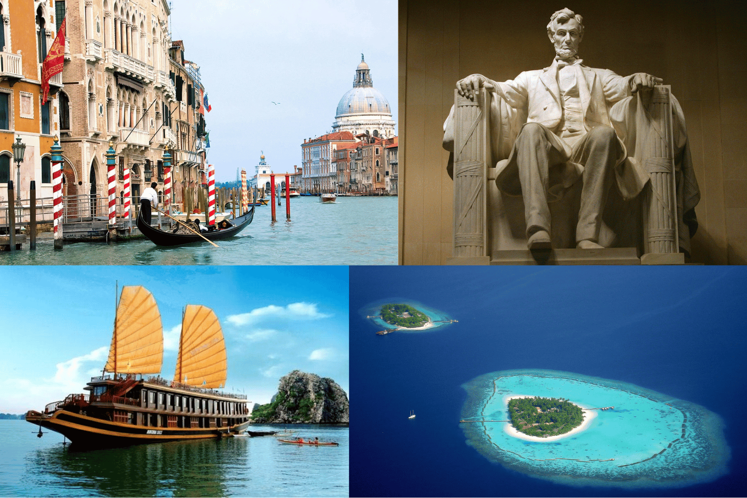 Venice, Washington, D.C., Vietnam, Maldives