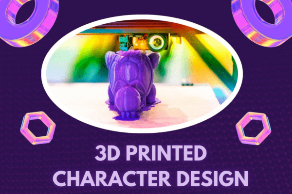 Image that says "3D Printed Character Design"