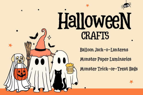 Halloween crafts website graphic